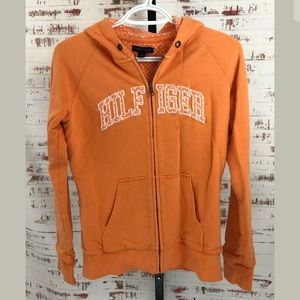Tommy Hilfiger Orange Heavy Zip Up Hoodie Jacket